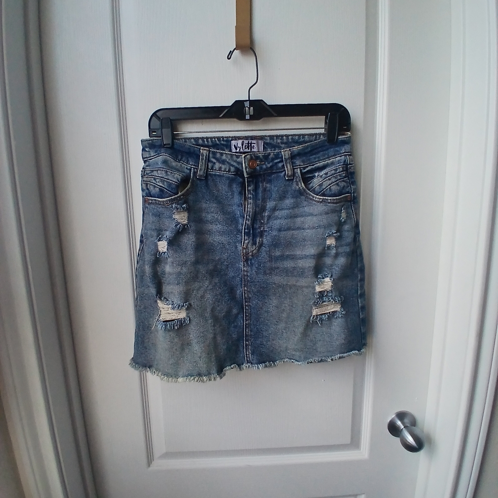 3/$15 Vylette Denim Mini Skirt for Size 7